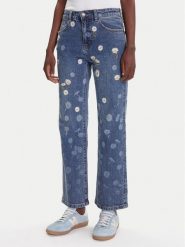 Desigual Jeansy Daisys 25WWDD16 Niebieski Straight Fit. Niebieskie jeansy Desigual, bez wzorów. Za 539.99 zł.