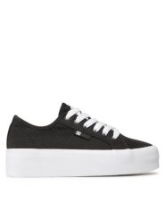DC Tenisówki Manual Platform ADJS300280 Czarny. Czarne trampki DC, bez wzorów, z materiału, bez zapięcia. Za 179.99 zł.