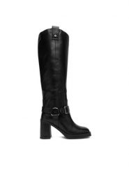 G-Star Raw Kozaki EO-AYSEGUL-121790 Czarny. Czarne kozaki G-Star Raw, ze skóry, bez obcasa, na słupku, bez zapięcia. Za 749.99 zł.