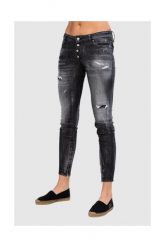 DSQUARED2 Medium waist skinny jeans czarne jeansy damskie, Rozmiar 38. Czarne jeansy Dsquared2, s, bez wzorów. W wyprzedaży za 949.99 zł.