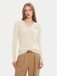 Polo Ralph Lauren Sweter 211971866001 Écru Slim Fit. Swetry Polo Ralph Lauren, s, bez wzorów, z wełny, bez ramiączek. Za 989.99 zł.