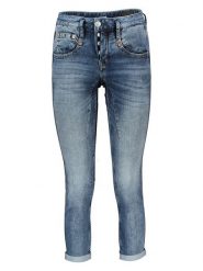 Herrlicher Dżinsy - Skinny fit - w kolorze niebieskim rozmiar: W24. Niebieskie jeansy Herrlicher, z aplikacjami, z podwyższonym stanem. Za 114.44 zł.