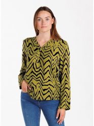 KEY LARGO Bluzka "Party" w kolorze zielono-czarnym rozmiar: XS. Czarne bluzki KEY LARGO, xs, bez wzorów, z wiskozy, bez kołnierzyka, bez ramiączek. Za 87.61 zł.