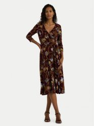 LAUREN RALPH LAUREN Sukienka codzienna 250951440001 Bordowy Slim Fit. Czerwone sukienki Lauren Ralph Lauren, na co dzień, bez wzorów, z syntetyku, bez kołnierzyka, bez ramiączek, proste. Za 539.99 zł.