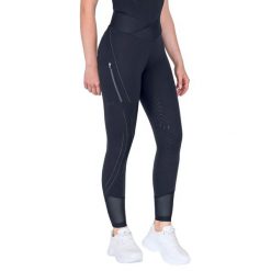Damskie legginsy jeździeckie z pełną przyczepnością ELT Pia. Niebieskie legginsy ELT, l, bez wzorów, z elastanu, z podwyższonym stanem. Za 324.00 zł.
