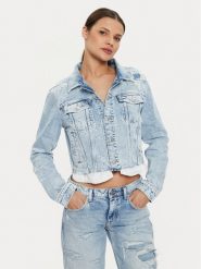 Tommy Jeans Kurtka jeansowa Izzie DW0DW18555 Niebieski Slim Fit. Niebieskie kurtki Tommy Jeans, m, bez wzorów, z bawełny, bez kaptura. Za 399.99 zł.