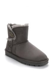 ISLAND BOOT Botki zimowe "Kabriela" w kolorze szarym rozmiar: 41. Szare botki Island Boot, na zimę, z aplikacjami, bez obcasa, bez zapięcia. Za 184.89 zł.