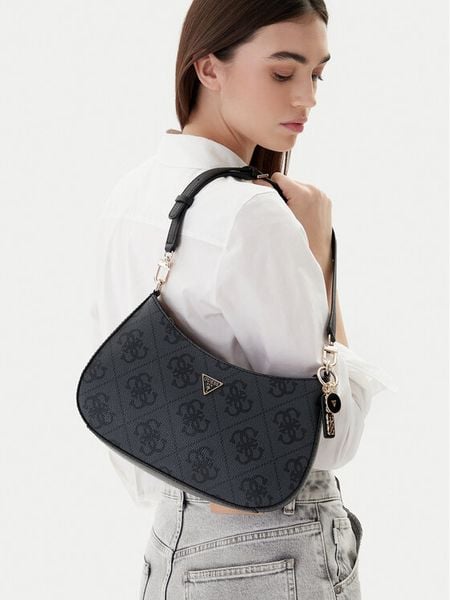 Guess Torebka 180227 Czarny. Szare torebki klasyczne Guess, z aplikacjami, ze skóry, bez dodatków. Za 549.99 zł.