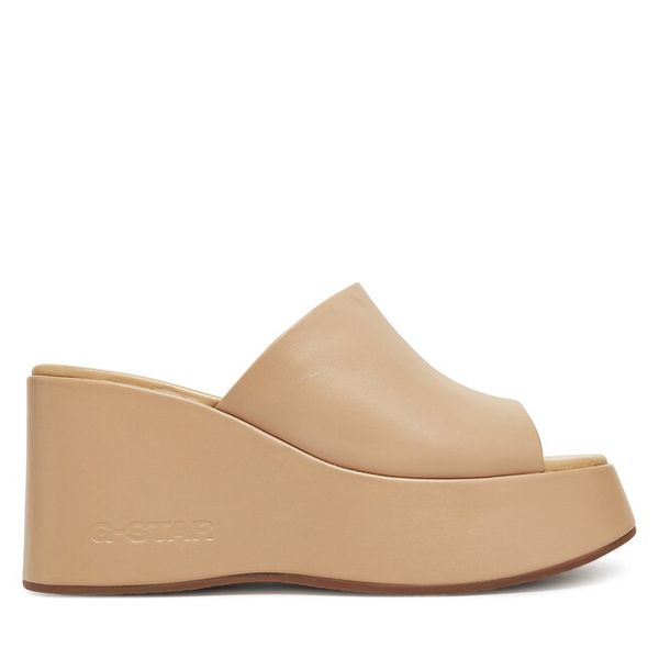 Klapki G-Star Raw. Brązowe klapki G-Star Raw, bez wzorów, bez obcasa. Za 439.99 zł.