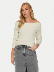ONLY Sweter Katia 15311830 Écru Regular Fit. Swetry Only, xl, bez wzorów, z syntetyku, bez ramiączek. Za 59.99 zł.