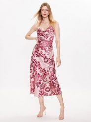 Guess Sukienka codzienna Akilina W3GK85 WD8G2 Różowy Regular Fit. Czerwone sukienki Guess, na co dzień, xl, z aplikacjami, z syntetyku, bez kołnierzyka, bez ramiączek, proste. Za 319.99 zł.