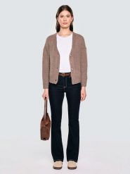 BIG STAR Kardigan w kolorze jasnobrązowym rozmiar: L/XL. Brązowe kardigany Big Star, l, bez wzorów, z wełny. Za 144.99 zł.