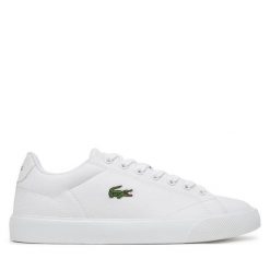 Tenisówki Lacoste. Białe trampki Lacoste, bez wzorów, bez zapięcia. Za 309.99 zł.