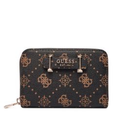 Duży Portfel Damski Guess. Brązowe portfele Guess, z aplikacjami. Za 269.99 zł.