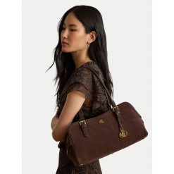 Torebka LAUREN RALPH LAUREN. Brązowe torebki klasyczne Lauren Ralph Lauren, bez wzorów, bez dodatków. Za 1,799.00 zł.