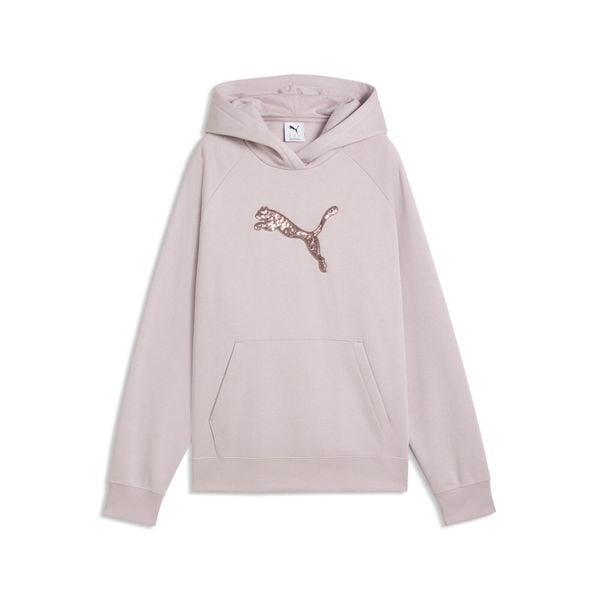 Damska bluza z kapturem Essentials Sequins PUMA. Czerwone bluzy Puma, l, bez wzorów, z bawełny, z kapturem. Za 249.00 zł.