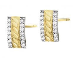 Złote kolczyki z cyrkoniami. Żółte kolczyki Apart, z cyrkonią, złote. Za 1,079.00 zł.