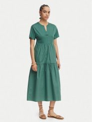 Weekend Max Mara Sukienka letnia Capsula 2615621032 Zielony ciemny Regular Fit. Zielone sukienki Weekend Max Mara, na lato, xxl, bez wzorów, z bawełny, bez kołnierzyka, bez ramiączek. Za 1,209.00 zł.