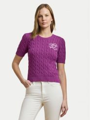 LAUREN RALPH LAUREN Sweter 200976989002 Fioletowy Slim Fit. Fioletowe swetry Lauren Ralph Lauren, s, bez wzorów, z bawełny, bez ramiączek. Za 719.99 zł.
