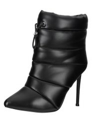 Steve Madden Skórzane botki w kolorze czarnym rozmiar: 39. Czarne botki Steve Madden, bez wzorów, bez obcasa, na szpilce, bez zapięcia. Za 227.85 zł.