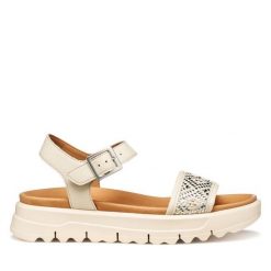 Sandały Geox. Sandały Geox, bez wzorów, bez obcasa, na płaskiej podeszwie, bez zapięcia. Za 459.99 zł.