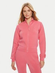 Guess Bluza V2YQ17 K7UW2 Różowy Regular Fit. Czerwone bluzy Guess, l, z aplikacjami, z wiskozy, bez kaptura. Za 189.99 zł.