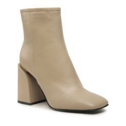 Botki PINKO. Brązowe botki Pinko, bez wzorów, bez obcasa, na słupku, bez zapięcia. Za 2,369.00 zł.