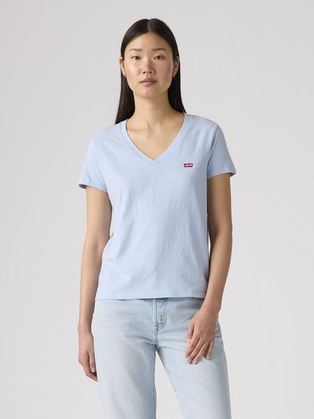 Levi's Koszulka w kolorze błękitnym rozmiar: S. Niebieskie bluzki Levi's®, s, bez wzorów, z bawełny, bez kołnierzyka, bez ramiączek. Za 81.95 zł.