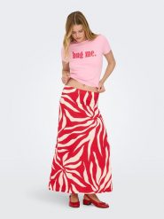 ONLY Koszulka w kolorze jasnoróżowym rozmiar: L. Różowe bluzki Only, l, bez wzorów, z bawełny, bez kołnierzyka, bez ramiączek. Za 43.99 zł.