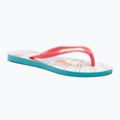 Japonki damskie Havaianas Slim Local Soul Ibiza. Brązowe klapki Havaianas, bez wzorów, z gumy, bez obcasa. Za 169.99 zł.