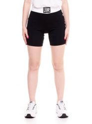 Damskie legginsy w kolorze czarno-białym. Czarne legginsy LEONE 1947 APPAREL, l, z aplikacjami, z bawełny. Za 42.06 zł.