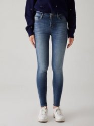 LTB Dżinsy "Amy X" - Skinny fit - w kolorze granatowym rozmiar: W26/L30. Niebieskie jeansy LTB, l, z aplikacjami, z podwyższonym stanem. Za 47.94 zł.