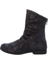 Think! Skórzane botki w kolorze złoto-granatowym rozmiar: 39. Niebieskie botki Think!, bez wzorów, bez obcasa, bez zapięcia. Za 396.88 zł.