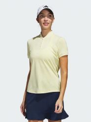 Adidas Koszulka polo "Ultimate365 Diamond Jacquard" w kolorze żółtym do golfa rozmiar: M. Żółte bluzki Adidas, m, bez wzorów, bez kołnierzyka, bez ramiączek. Za 138.95 zł.