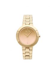 Armani Exchange Zegarek Jackie AX5182 Złoty. Żółte, analogowe zegarki Armani Exchange, ze stali. Za 889.99 zł.