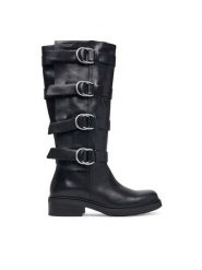 Vagabond Shoemakers Kozaki Karlie 6215-001-20 Czarny. Czarne kozaki Vagabond Shoemakers, ze skóry, bez obcasa, na płaskiej podeszwie, bez zapięcia. Za 1,519.00 zł.