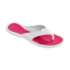 Beco japonki damskie biało-różowe. Białe klapki 47 Brand, bez wzorów, bez obcasa. Za 193.99 zł.