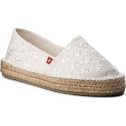 Espadryle BIG STAR - AA274627 White. Białe espadryle Big Star, bez wzorów, z materiału, bez obcasa, na płaskiej podeszwie, bez zapięcia. W wyprzedaży za 79.00 zł.