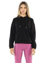 Bluza z bawełna z kaptur na co dzień na siłownię. Czarne bluzy LEONE 1947 APPAREL, xl, bez wzorów, z bawełny, bez kaptura. Za 303.12 zł.
