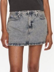 Calvin Klein Jeans Spódnica jeansowa J20J222502 Niebieski Regular Fit. Niebieskie spódnice Calvin Klein Jeans, bez wzorów, z bawełny. Za 229.99 zł.