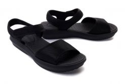 AZALEIA 18522 cassia comfy papete black AD250, sandały damskie. Czarne sandały Azaleia, bez wzorów, bez obcasa, bez zapięcia. Za 174.90 zł.