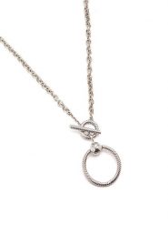 Pandora Srebrny naszyjnik z zawieszką - dł. 50 cm rozmiar: onesize. Szare naszyjniki Pandora, srebrne. Za 591.37 zł.