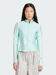 Adidas Bluza "Originals Adicolor 3-Stripes" w kolorze turkusowym rozmiar: XXS. Niebieskie bluzy Adidas, xxs, bez wzorów, bez kaptura. Za 174.95 zł.