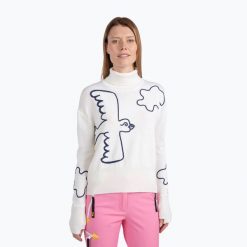 Sweter damski Rossignol Jcc Roll Neck. Białe swetry Rossignol, bez wzorów, bez ramiączek. Za 939.99 zł.