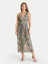 Swing Sukienka koktajlowa 5AK06100 Zielony Regular Fit. Zielone sukienki Swing, bez wzorów, z syntetyku, wizytowe, bez kołnierzyka, bez ramiączek. Za 879.99 zł.