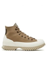 Converse Botki Chuck Taylor All Star Lugged 2.0 Cc A04634C Beżowy. Brązowe botki Converse, bez wzorów, ze skóry, bez obcasa, na płaskiej podeszwie, bez zapięcia. Za 619.99 zł.