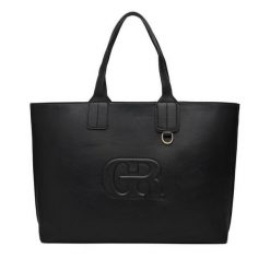 Torebka Gino Rossi. Czarne shopper Gino Rossi, bez wzorów, bez dodatków. Za 279.99 zł.