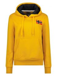 Geographical Norway Bluza "Genifer" w kolorze musztardowym rozmiar: M. Żółte bluzy Geographical Norway, m, bez wzorów, z kapturem. Za 113.99 zł.