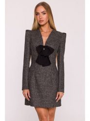 Made of emotion Sukienka w kolorze czarnym rozmiar: M. Czarne sukienki Made Of Emotion, m, bez wzorów, bez kołnierzyka, bez ramiączek, mini. Za 279.99 zł.