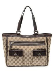 Gucci Torebka "Abbey Tote" w kolorze beżowym - 33 x 25 x 10 cm rozmiar: onesize. Brązowe torby na ramię Gucci, bez wzorów, z materiału, na ramię, bez dodatków. Za 2,827.99 zł.